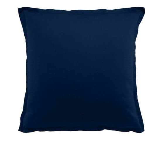 Taie D'oreiller 65x65 Cm Carrée Satin De Coton Cobalt