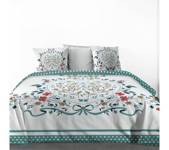 Housse De Couette 220x240 Cm + 2 Taies D'oreiller 63x63 Cm Coton Capucine