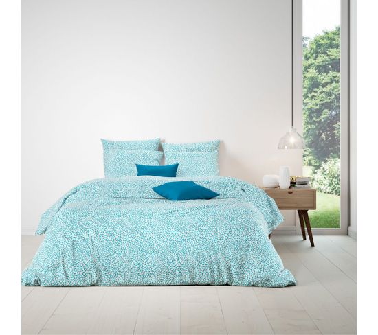 Housse De Couette 220x240 Cm + 2 Taies D'oreiller 63x63 Cm Coton 57 Fils Lheetah