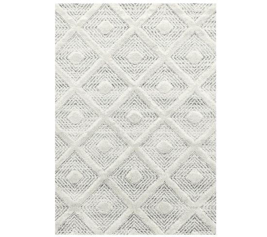 Melia - Tapis Berbère à Relief - Crème 060 X 110 Cm