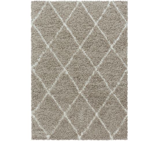 Berbere - Tapis De Style Berbère - Beige Et Ivoire 200 X 290 Cm