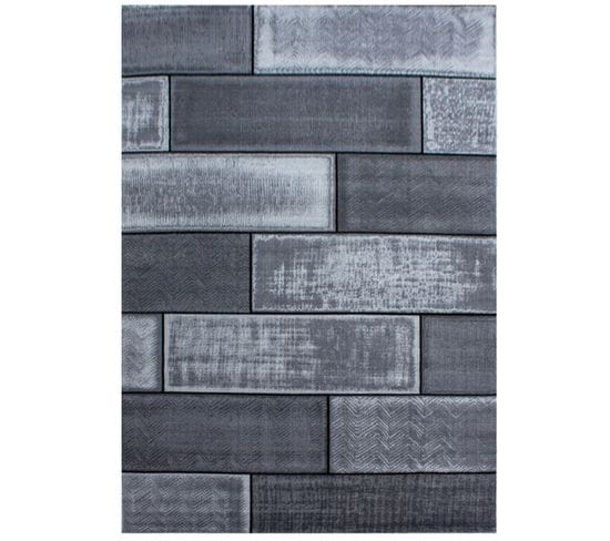 Mur - Tapis à Motifs Mur En Briques - Gris 120 X 170 Cm