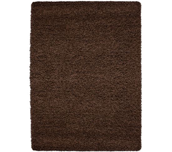 Shaggy - Tapis Uni à Poils Longs - Marron 300 X 400 Cm