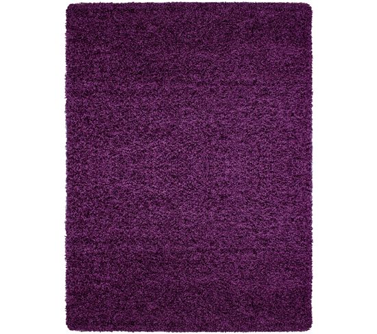 Shaggy - Tapis Uni à Poils Longs - Violet 160 X 230 Cm