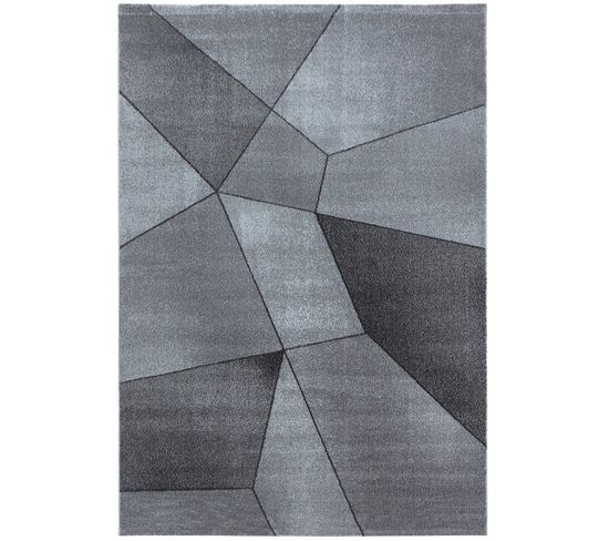 Marbre - Tapis Effet Marbre - Gris 120 X 170 Cm