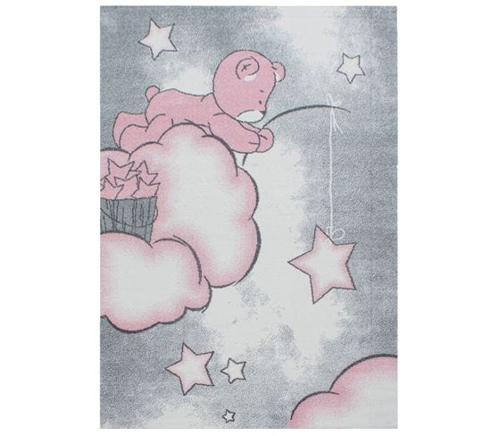 Ourson - Tapis D'enfant - Rose 160 X 230 Cm