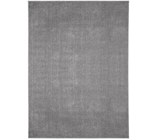 Tapis Uni De Salon Chambre Relax Sobre Et Epuré - Gris Clair 240 X 340 Cm