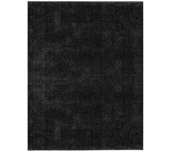 Tapis Uni De Salon Chambre Relax Sobre Et Epuré - Noir 240 X 340 Cm