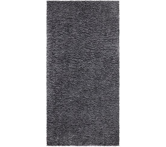 Tapis à Poils Longs Softy Gris Foncé 80x150cm