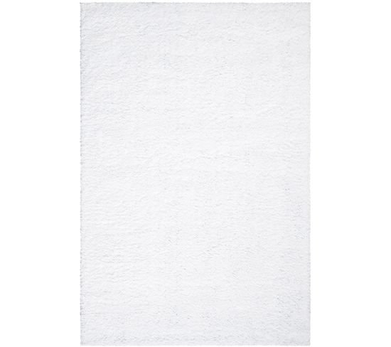 Tapis À Poils Longs Softy Blanc Neige 150x150cm