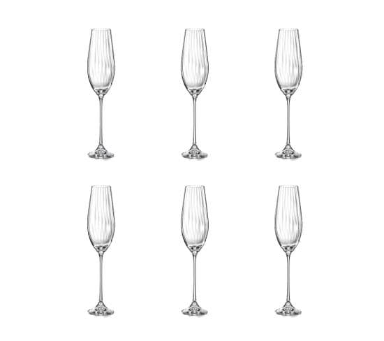 Flute Champagne Waterfall-lot De 6