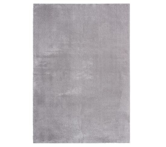 Tapis Uni Gris Clair Lavable Doux  - Loft Gris - 160x230 Cm