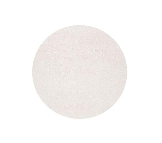 Tapis Uni Crème Lavable Doux - Loft Crème - 80x80 Cm