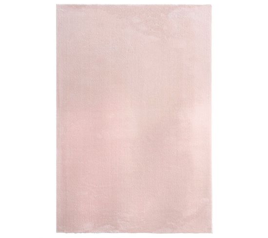 Tapis Uni Rose Lavable Doux - Loft Rose - 60x100 Cm