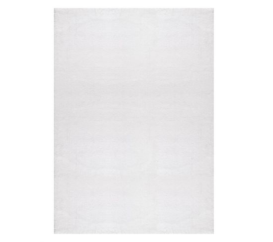 Tapis Uni Blanc Lavable Doux - Loft - 200 x 140 cm