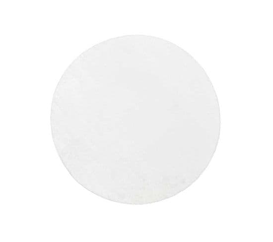 Tapis Uni Blanc Lavable Doux - Loft Blanc - 160x160 Cm