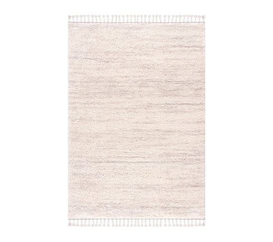 Tapis Shaggy Crème Gris - Shaggy Pulpeuse 524 Crème - 120x170 Cm