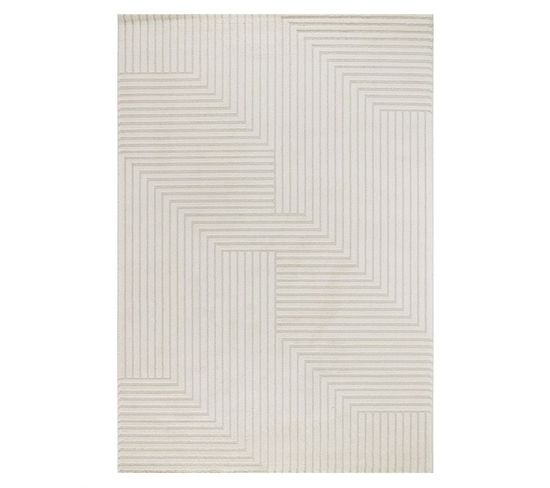 Tapis Géométrique Crème Monaco 53 - 230x160 cm