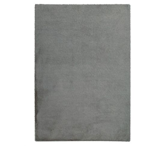 Tapis Doux Gris Anthracite - Lumia Gris - 160x230 Cm