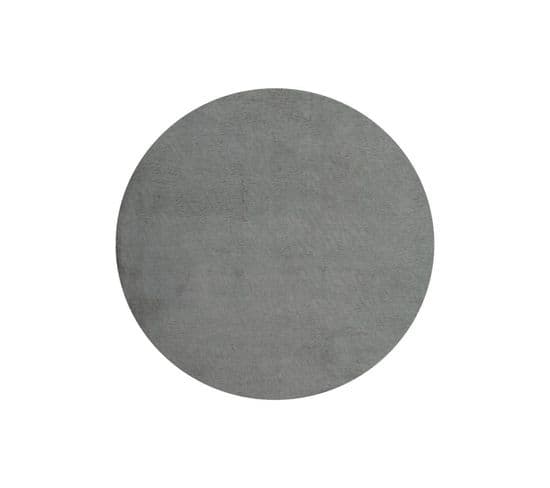 Tapis Doux Gris Anthracite - Lumia Gris - 120x120 Cm