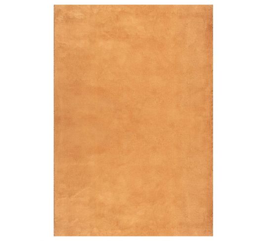 Tapis Uni Orange Lavable Doux - Loft Terracotta Orange - 200x290 Cm