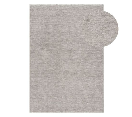 Tapis Uni Gris à Franges Impulse Gris - 160x230 Cm