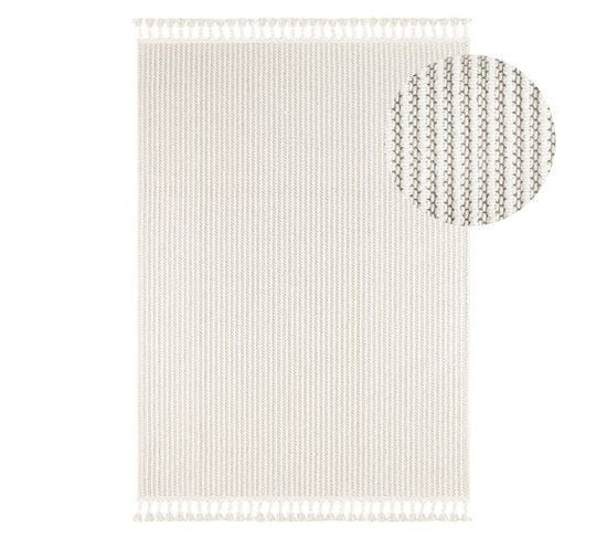 Tapis Tissé Effet Laine Crème Efes 60 Crème - 60x100 Cm