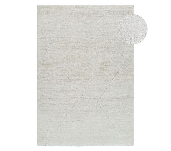 Tapis Berbère Shaggy Crème Marrakech 361 Crème - 120x170 Cm