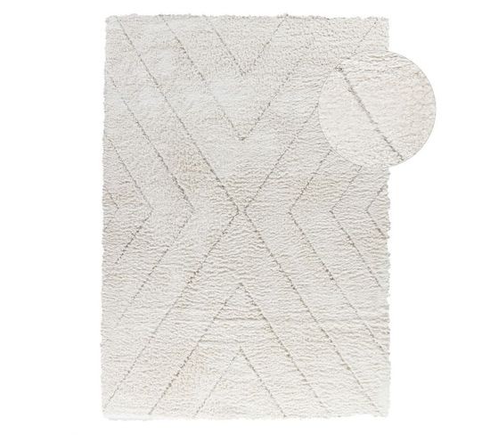 Tapis Berbère Shaggy Crème Marrakech 362 Crème - 160x230 Cm