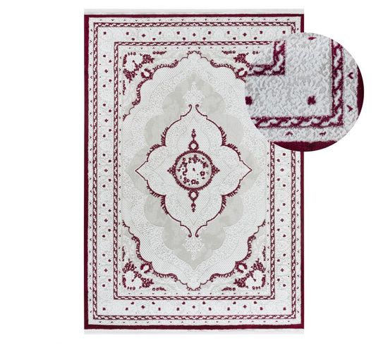 Tapis Oriental Crème Rouge Madrid 66 Rouge - 240x330 Cm