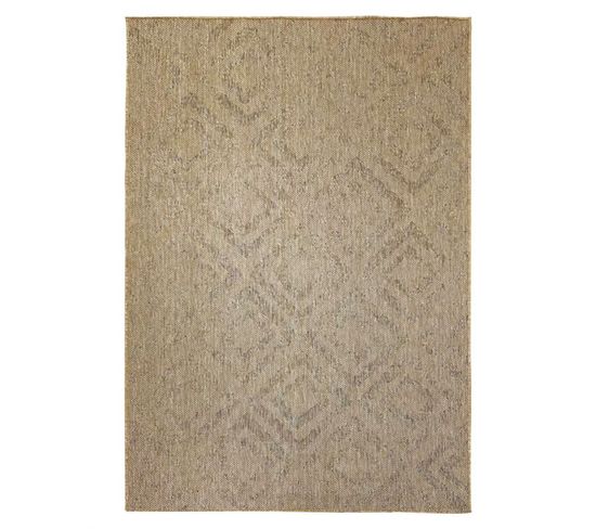 Tapis Extérieur Intérieur Effet Jute Beige Bamako 790 Beige - 80x150 Cm