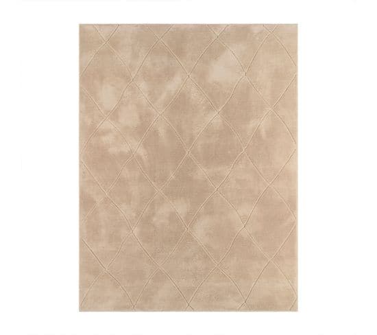 Tapis Lavable Berbère Beige Kumla 641 Blanc - 80x300 Cm