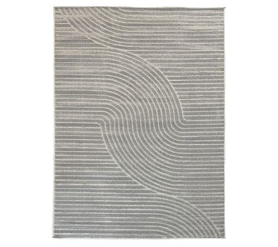 Tapis Extérieur Intérieur Arc Gris Alanya 33 Gris - 80x150 Cm