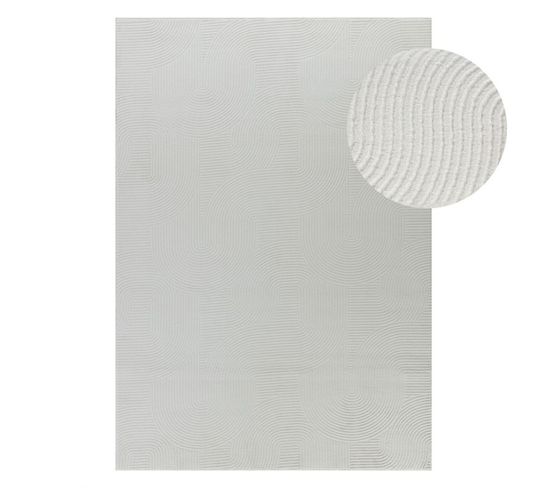 Tapis Lavable Crème Stilo 390 Crème - 60x100 Cm