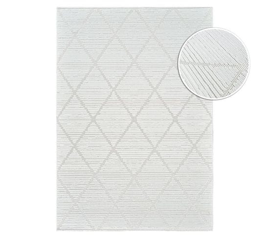 Tapis Scandinave Blanc Cassé Maldives 21 Crème - 200x290 Cm