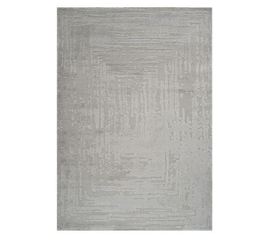 Tapis Abstrait Gris - Ela 71 Gris - 160x230 Cm