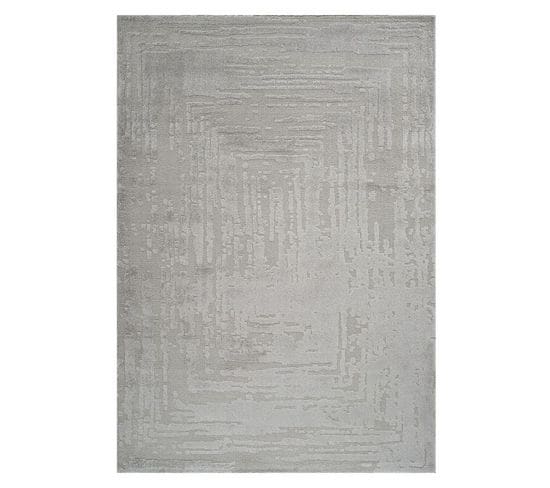 Tapis Abstrait Gris - Ela 71 Gris - 140x200 Cm