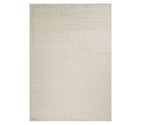 Tapis Moderne Arc Beige - Ela 27 Beige - 80x300 Cm