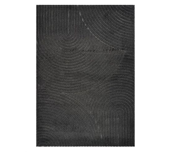 Tapis Extérieur Intérieur Gris Anthracite Tokyo 02 Gris - 120x170 Cm