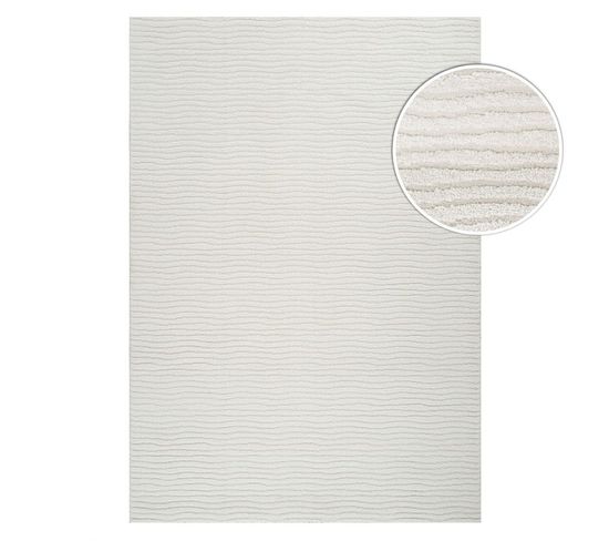 Tapis Rayé Crème Lyon 22 Crème - 120x170 Cm