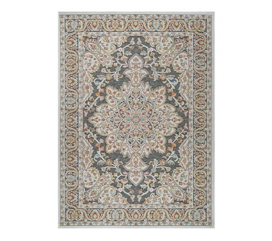 Tapis Extérieur Intérieur Oriental Noir Multicolore Grenade 67 Multicolore - 160x230 Cm