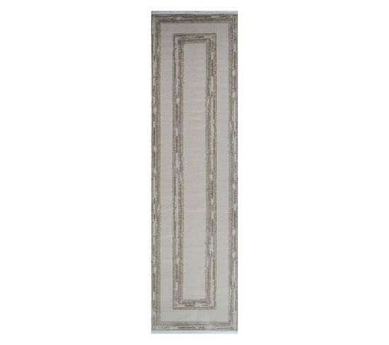 Tapis Lavable Taupe Istanbul 09 Taupe - 80x300 Cm