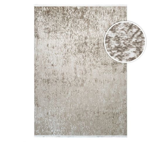 Tapis Lavable Taupe Istanbul 07 Taupe - 80x150 Cm