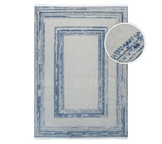 Tapis Lavable Bleu Istanbul 09 Bleu - 160x230 Cm