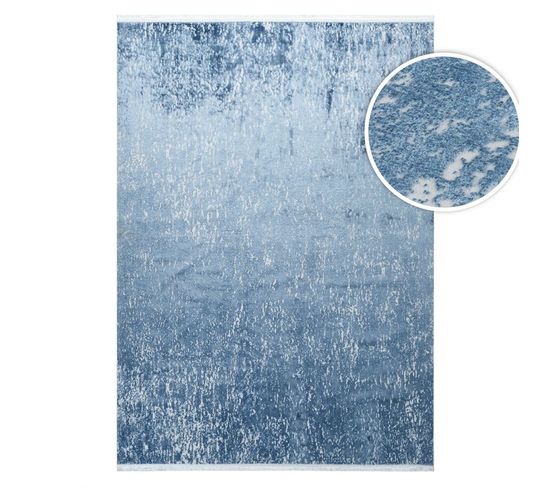 Tapis Lavable Bleu Istanbul 07 Bleu - 160x230 Cm