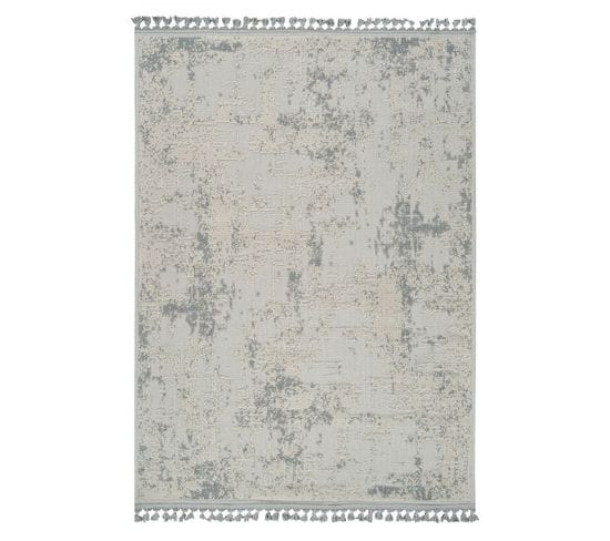 Tapis En Coton Abstrait Gris Milas 20 Gris - 120x170 Cm