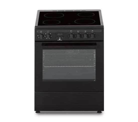 Cuisiniere Vitrocéramique - Cecv60fcb - 4 Feux - L58,8 Xp61 Xh83 Cm - Noir