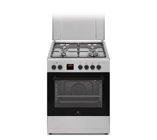 Cuisinière Gaz Cecg60fcs1 - 4 Feux - L59,8 X P61 Xh83cm- Silver