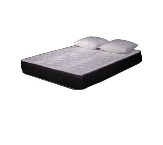 Matelas Mousse Luxe - 160x200 Et 2 Oreillers Accueil Mémoire De Forme 60x60cm - Mousse - 24 Cm