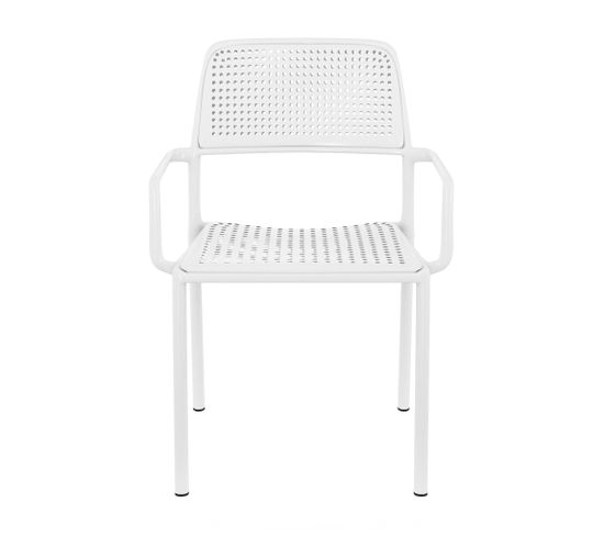 Chaise accoudoirs BRITZ BUT PRO  lot de 2 blanc